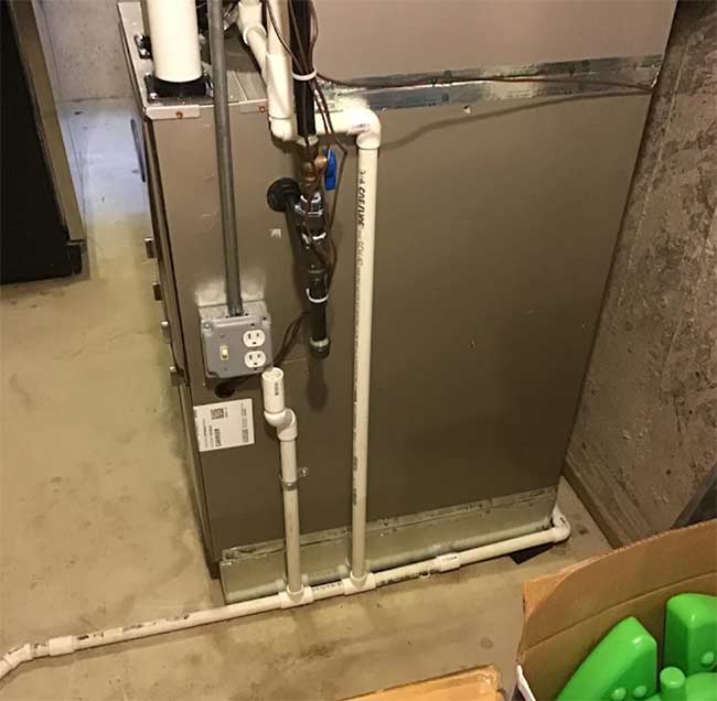 An air conditioner under repair